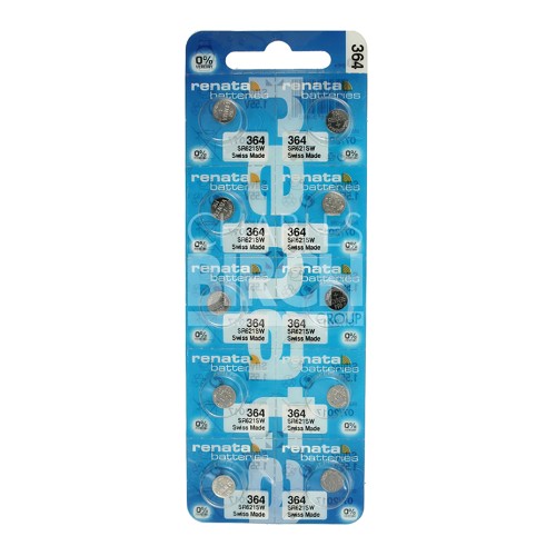 Renata Multipack Batteries 364 Silver Oxide, Low Drain 1.55V