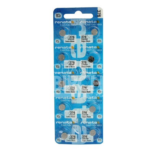 Renata Multipack Batteries 376 Silver Oxide, High Drain 1.55V