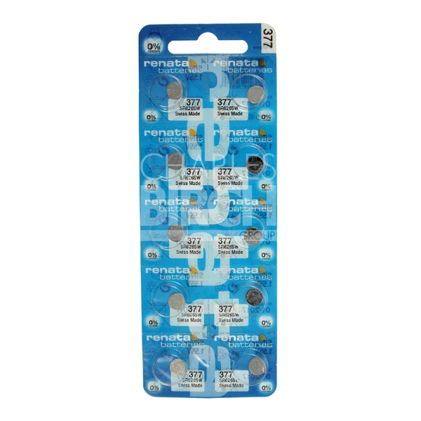 Renata Multipack Batteries 377 Silver Oxide, Low Drain 1.55V