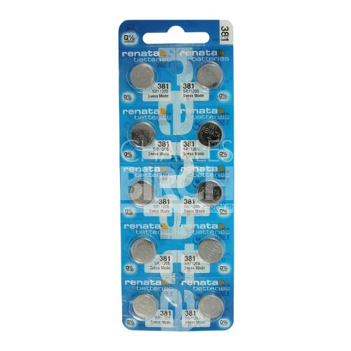 Renata Multipack Batteries 381 Silver Oxide, Low Drain 1.55V
