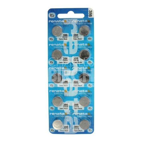 Renata Multipack Batteries 386 Silver Oxide, High Drain 1.55V