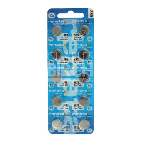 Renata Multipack Batteries 389 Silver Oxide, High Drain 1.55V