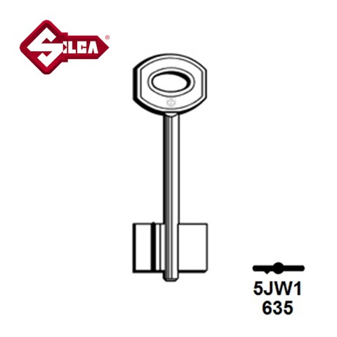 Silca 5JW1 Juwel Double Bit Blank SKS JW30G