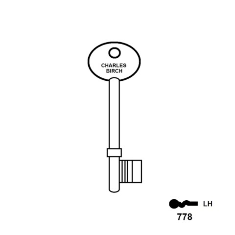 Zoo Mortice Key Blank Left SKS 645/02