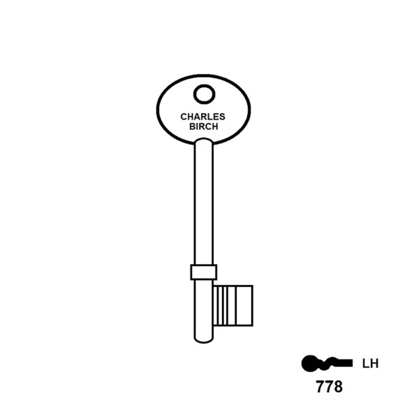 Zoo Mortice Key Blank Left SKS 645/02