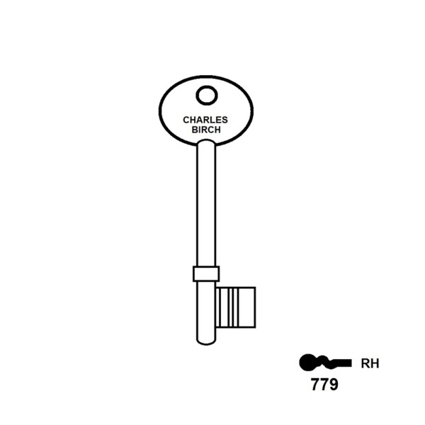 Zoo Mortice Key Blank Right SKS 645/01