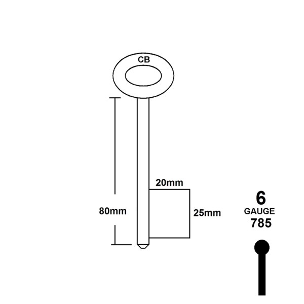 Pin Safe Blank 1Inch 304 x 6g 