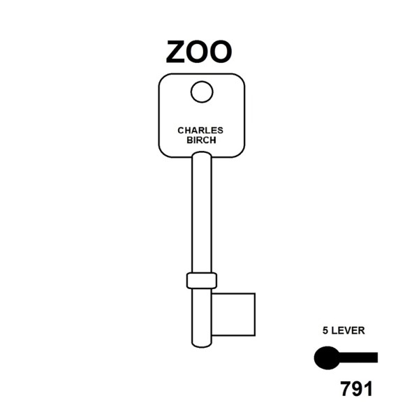 Zoo 5 Lever BS Mortice Blank GL081 Z500