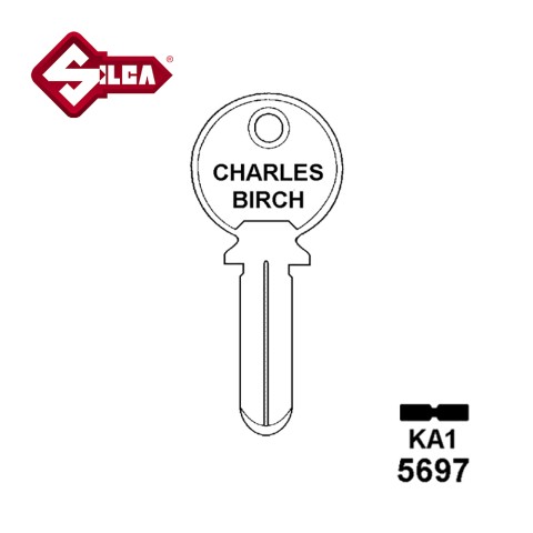 Silca KA1 Kaba Security Cylinder Dimple Blank