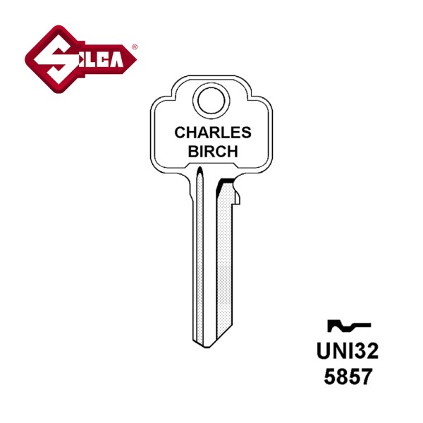 Silca UNI32 Union Cylinder Blank JMA UN8D HD UNI32
