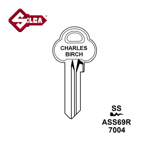 Silca ASS69R Assa Cylinder Key Blank JMA ASSS5 HD ASSS5
