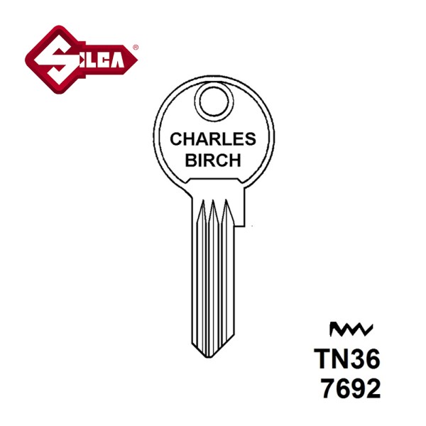 Silca TN36 Titan Cylinder Blank JMA TIT15D 