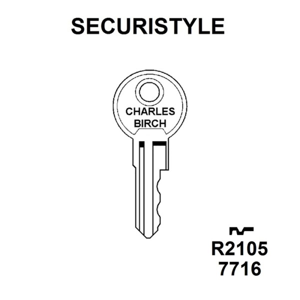 Securistyle R2105 (7249) Window Key KWL25   HD WL022A 