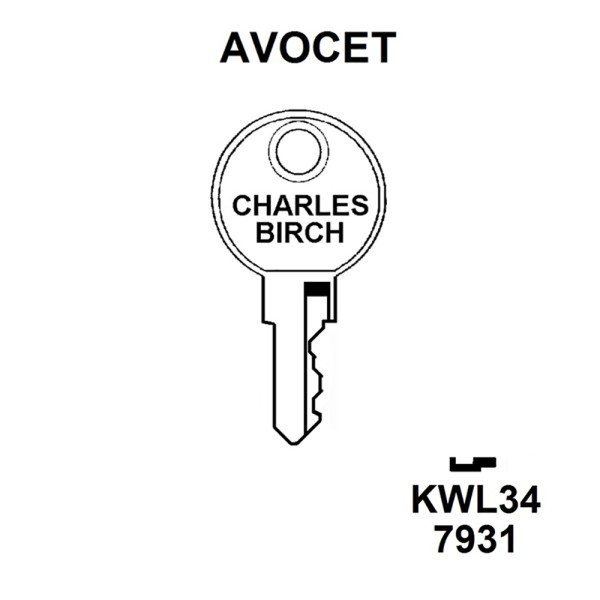 Avocet Window Key KWL34 