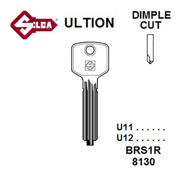 Silca BRS1R Dimple Security Blank JMA BRN1D HD BRS1R