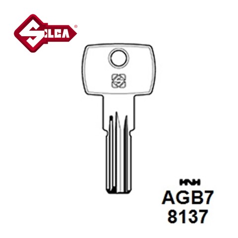 Silca AGB7 AGB Dimple Blank JMA AGB4 