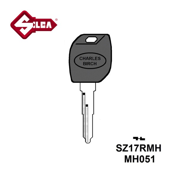 Silca MH Electronic Key Blade SZ17RMH (Suzuki Motorbike)