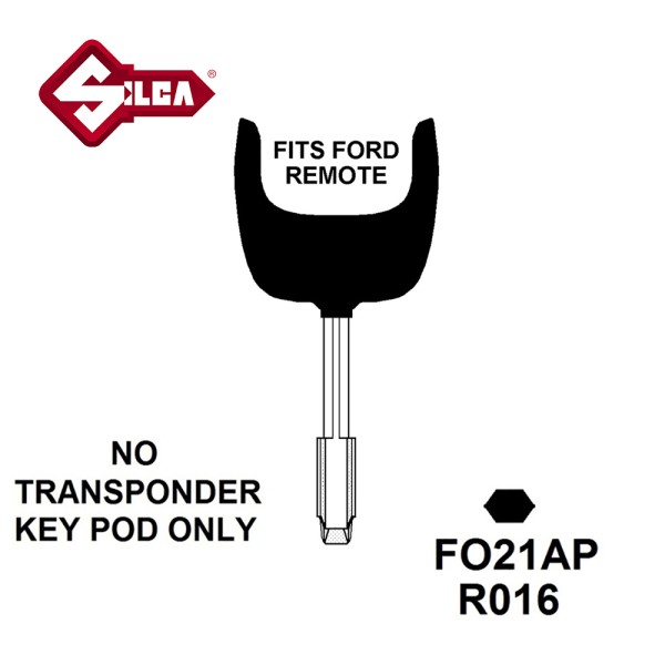 Silca Remote Blank FO21AP (1) Ford (Tibbe)