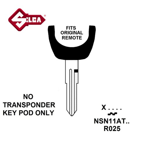 Silca Remote Blank NSN11AT25 (1) Nissan