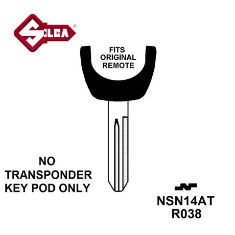 Silca Remote Blank NSN14AT25 (1) Nissan