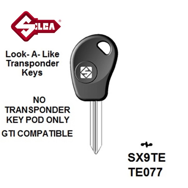 Silca SX9TE - Citroen Transponder (Without Chip) SX9TE TP00SIZ-3P3 T62 T80