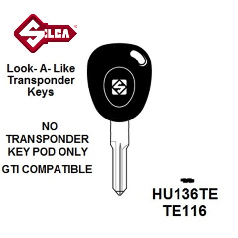 Silca HU136TE Dacia Transponder (Without Chip)...
