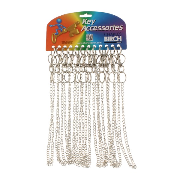 Birch Hipster Billet Hook With Chain & Key Ring Card Of 12