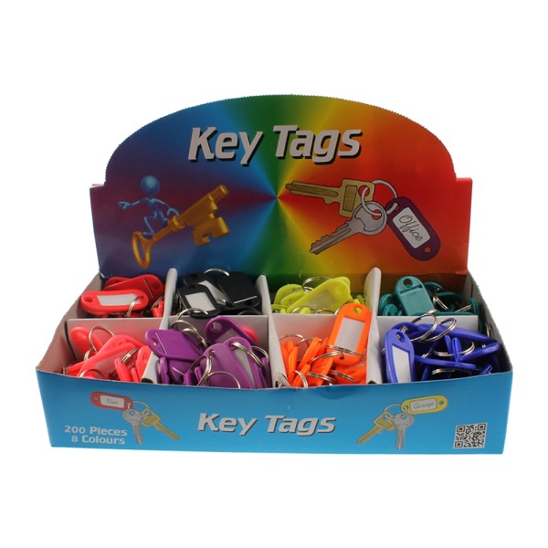 Birch Key Tags - Box Of 200 Key Tags With Key Rings