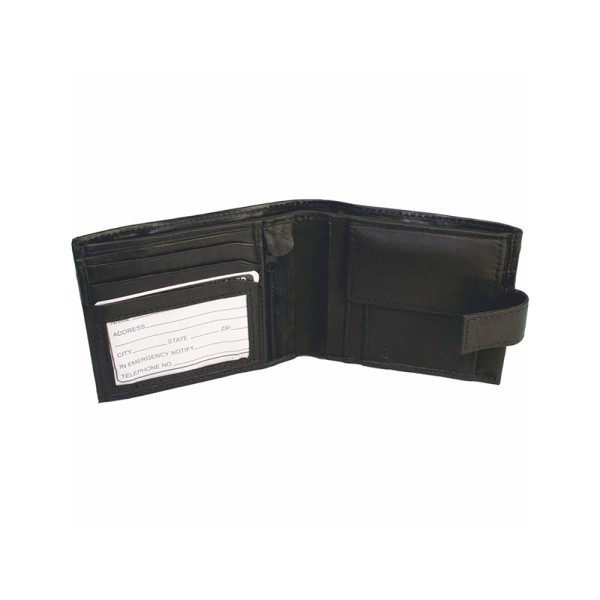 Birch Nappa Leather Wallet With Tab Coin Pocket & Zip