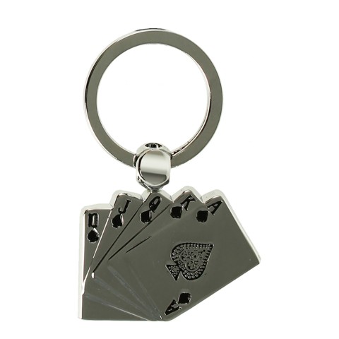 Playing Cards Metal Key Ring 