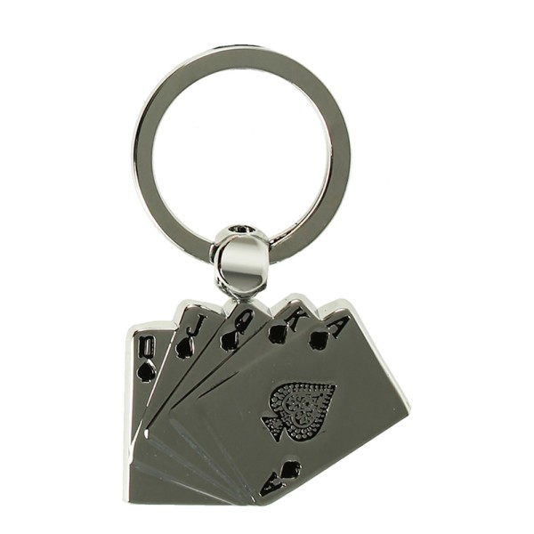 Playing Cards Metal Key Ring 
