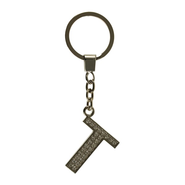 Clear Crystal Alphabet Keyring Letter T. Special Clearance Promotion Whilst Stocks Last.