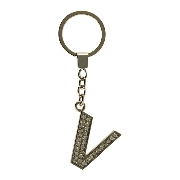 Clear Crystal Alphabet Keyring Letter V. Special Clearance Promotion Whilst Stocks Last.