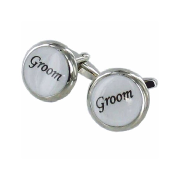 Cufflinks Groom Faux Leather Box