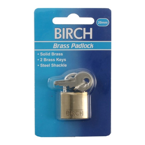 Birch Brass Padlock