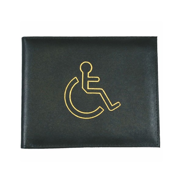 Grained PU Disabled Badge Holder (Black or Dark Grey)