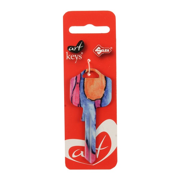 Art Key 5998 UL054 Watercolour 208 On Red Silca Card