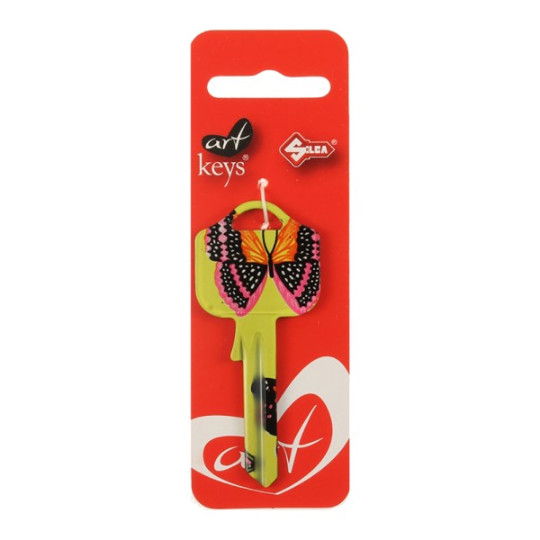 Art Key 5998 UL054 Butterfly On Yellow 218 - Red Silca Card
