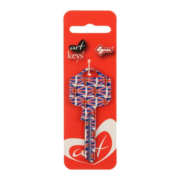 Art Key 5998 UL054 Union Jack Flag F13 On Red Silca Card