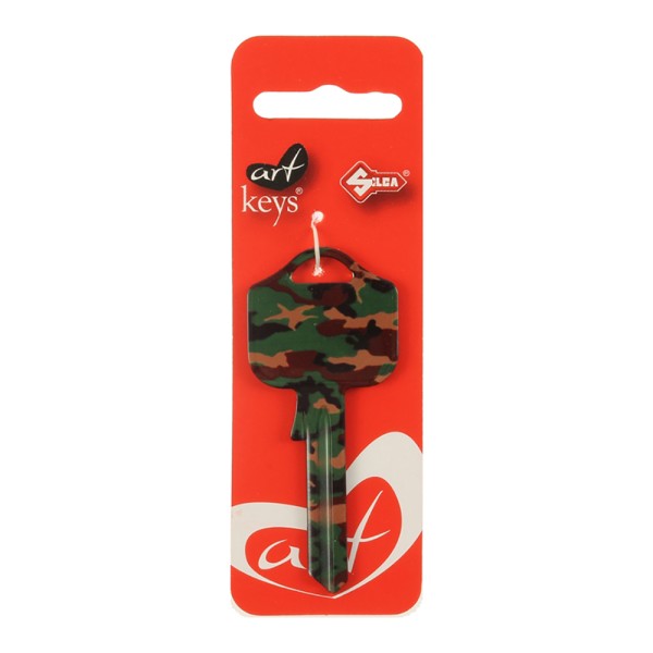 Art Key 5998 UL054 Camouflage P01 On Red Silca Card