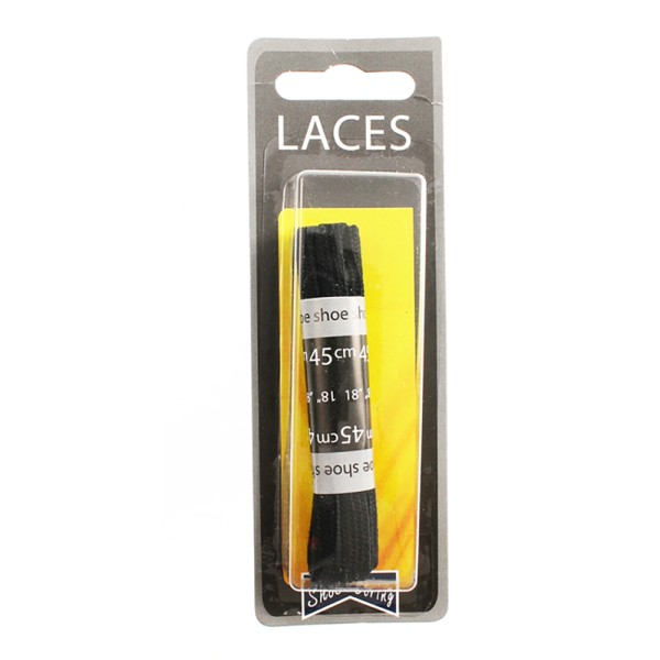Shoe-String Blister Pack Laces 45cm Flat (6 Pairs)