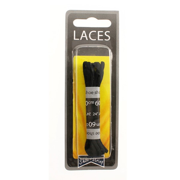 Shoe-String Blister Pack Laces 60cm Round (6 Pairs)