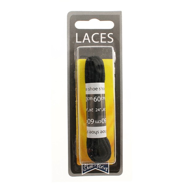 Shoe-String Blister Pack Laces 60cm Flat (6 Pairs)