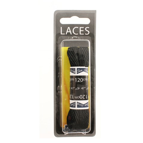Shoe-String Blister Pack Laces Flat American 10mm (6 Pairs)
