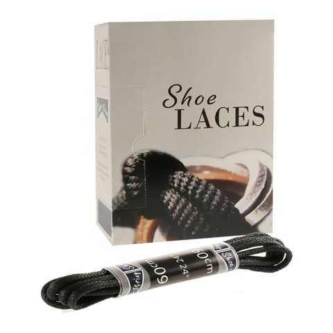 Shoe-String EECO Laces 60cm Round Wax (12 prs)