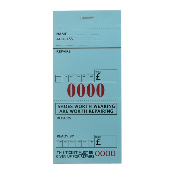 Shoe Repair Tickets Pack Of 1,000
