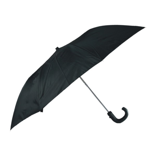 Budget Gents Crook Handle Auto Umbrella Black