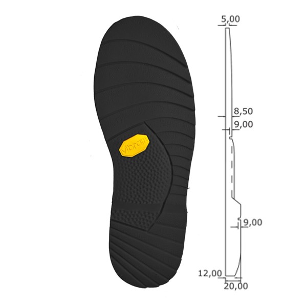Vibram 1685 Mombello Black