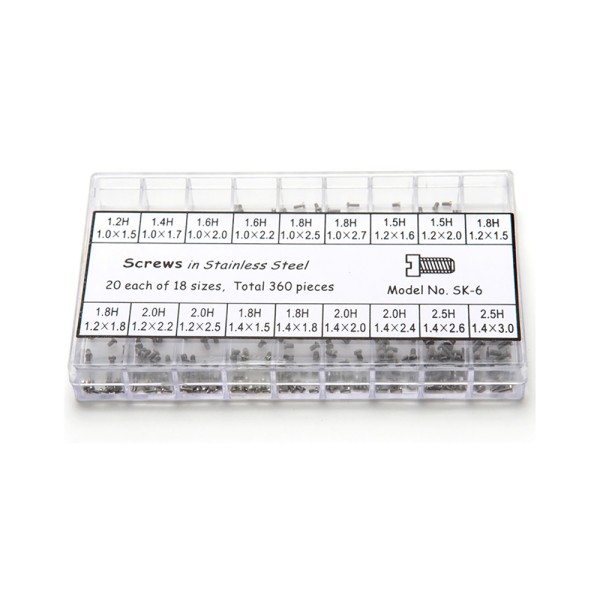 Assorted Watchmakers Screws Pack Of 360