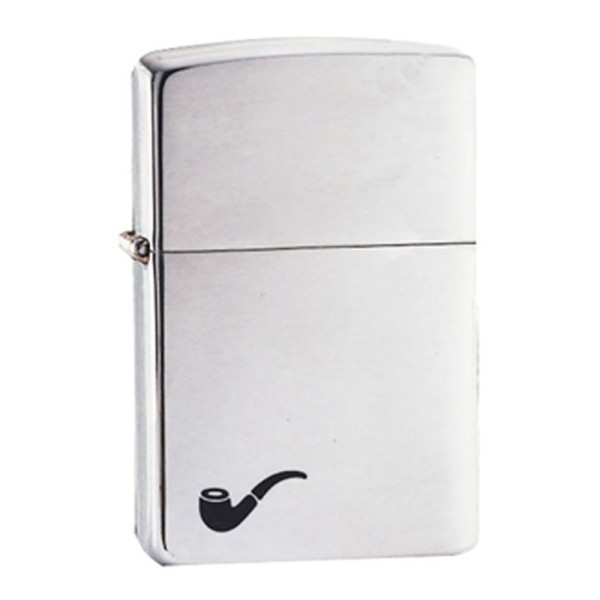 Zippo Brushed Chrome Lighter Pipe Lighter